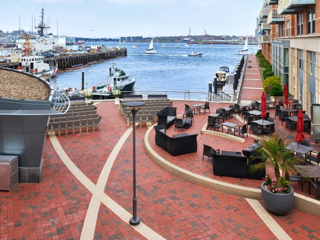 Waterfront venue for outdoor events on Boston Harbor
